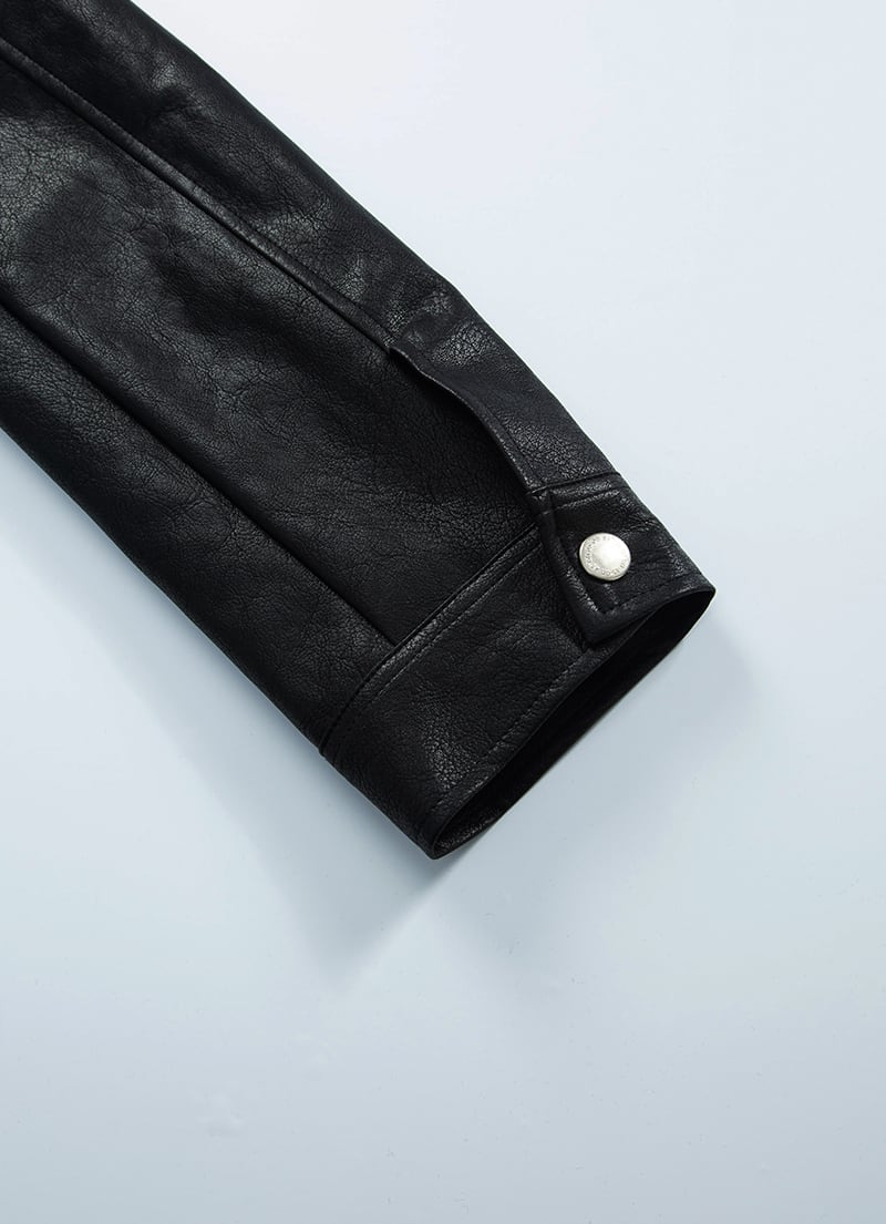 as”on] SLIM LEATHER JACKET 正規品 韓国ブランド 韓国通販 韓国代行