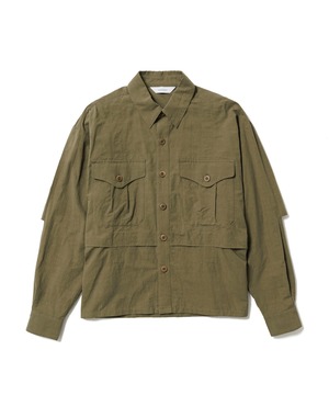 Sasquatchfabrix./24SS-SY9-006 UTILTY VENTILATION SHIRT(OLIVE)