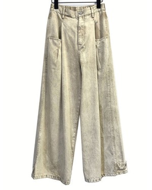 【CHIGNON】ウォッシュドタックワイドパンツ