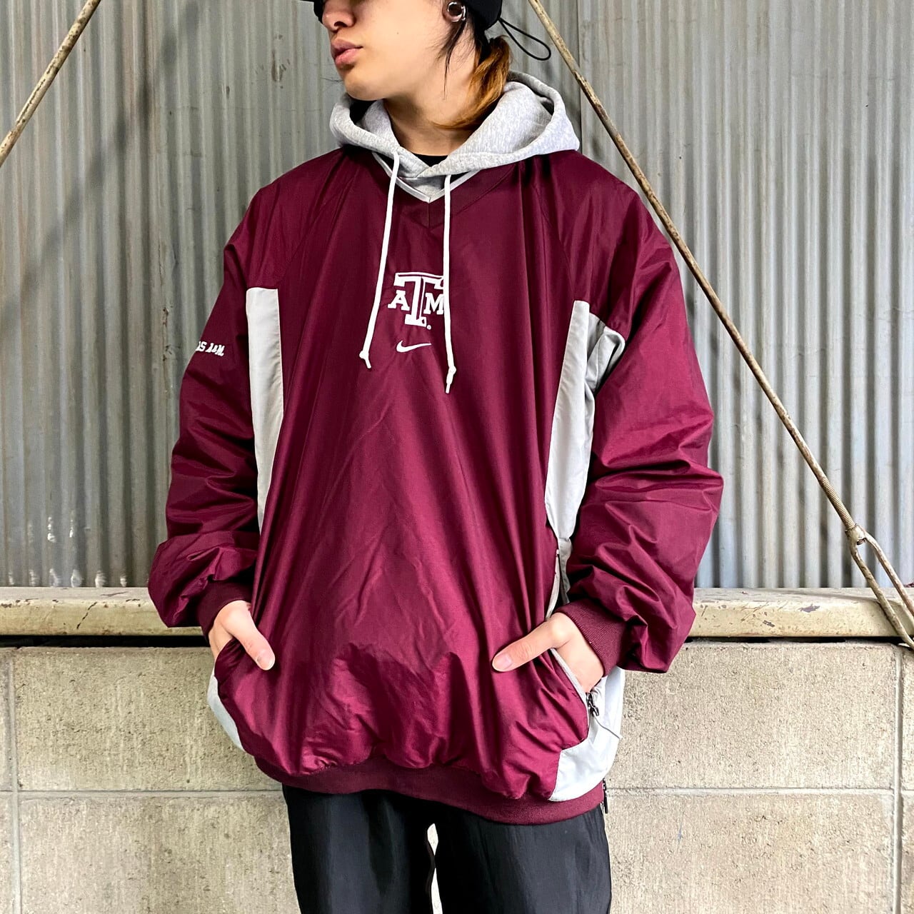 90s NIKE ナイキ プルオーバー ナイロンパーカー ヴィンテージ XL