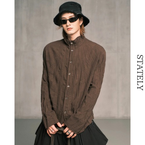 Wrinkle Stand カラーシャツ/3color_T82 画像