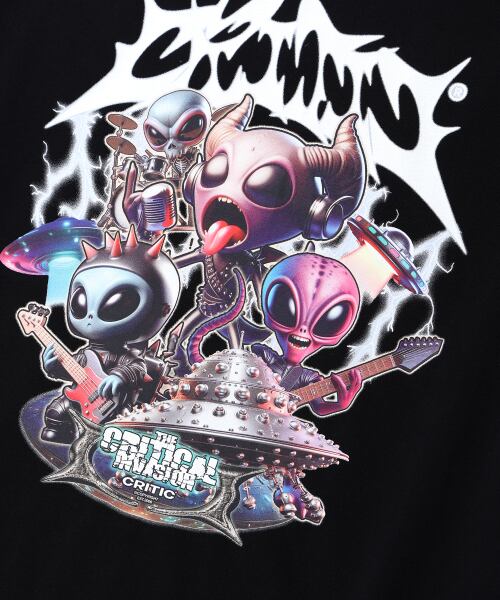 【CRITIC】ALIEN INVASION BAND T-SHIRTS ☆BOYNEXTDOOR ソンホ 着用！！【CRITIC】ALIEN INVASION BAND T