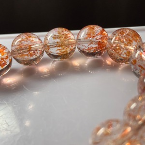 無垢水晶×レピドクロサイト☆レピドインクォーツブレスレット