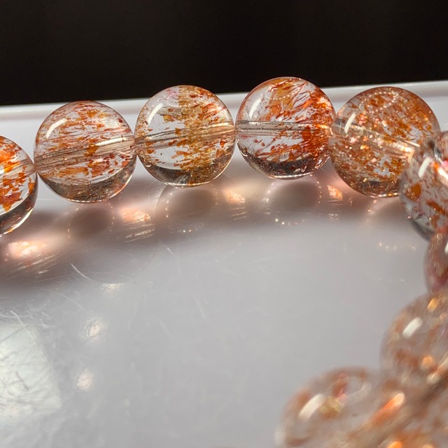 無垢水晶×レピドクロサイト☆レピドインクォーツブレスレット