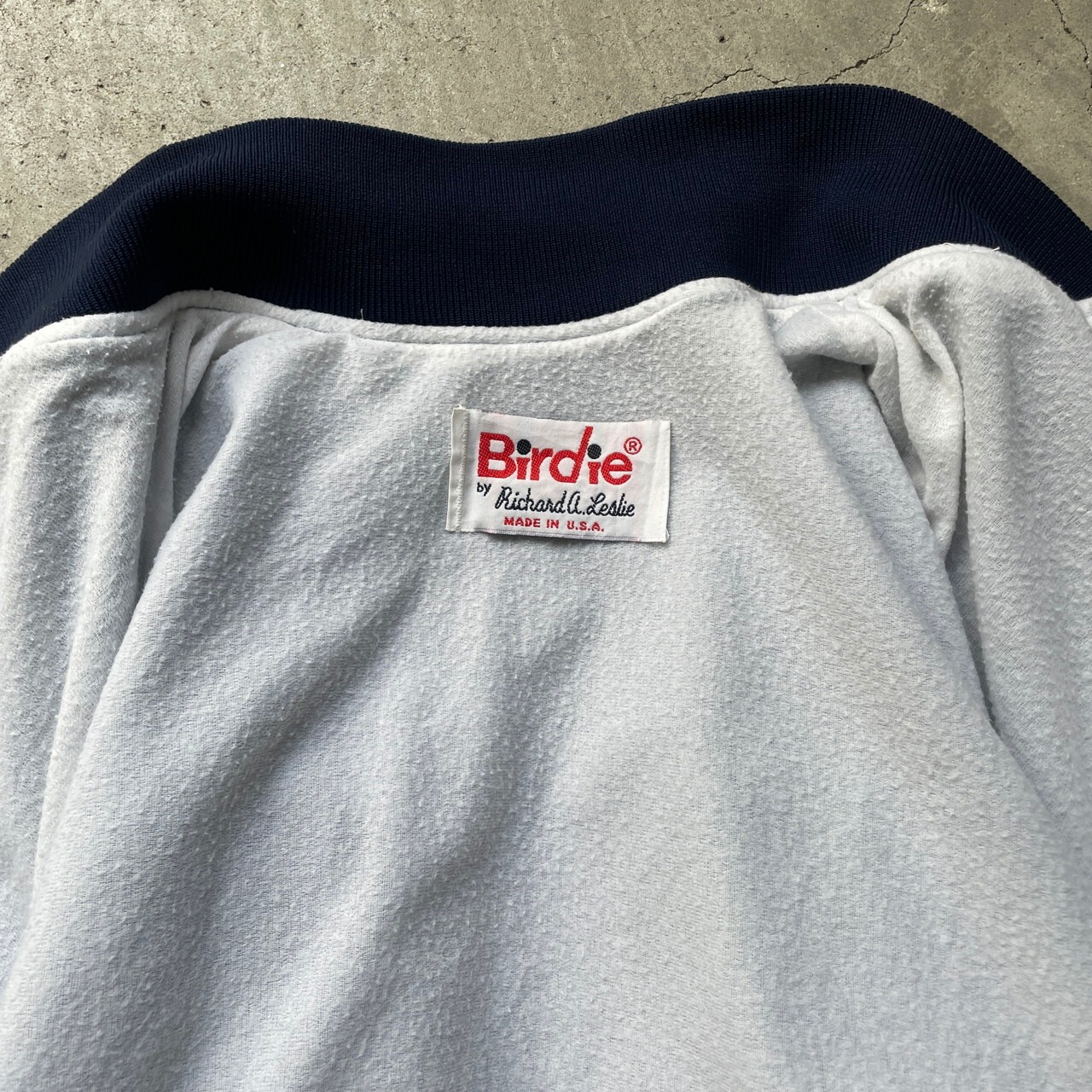 90年代 USA製 Birdie バックプリント ナイロンサテンスタジャン メンズ 