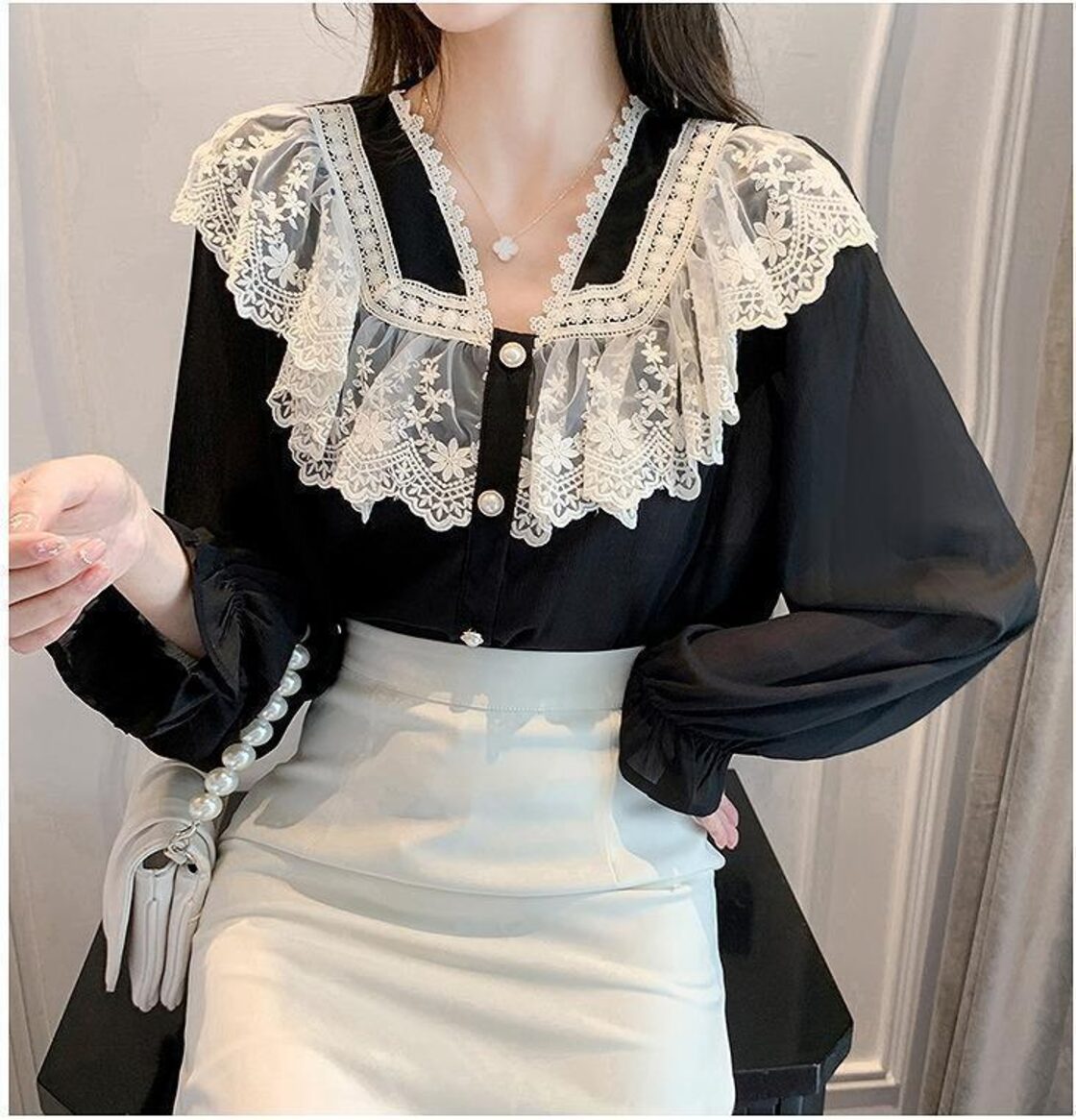 大きいサイズ レディース トップス 襟付き ブラウス 春 秋冬 新品 長  