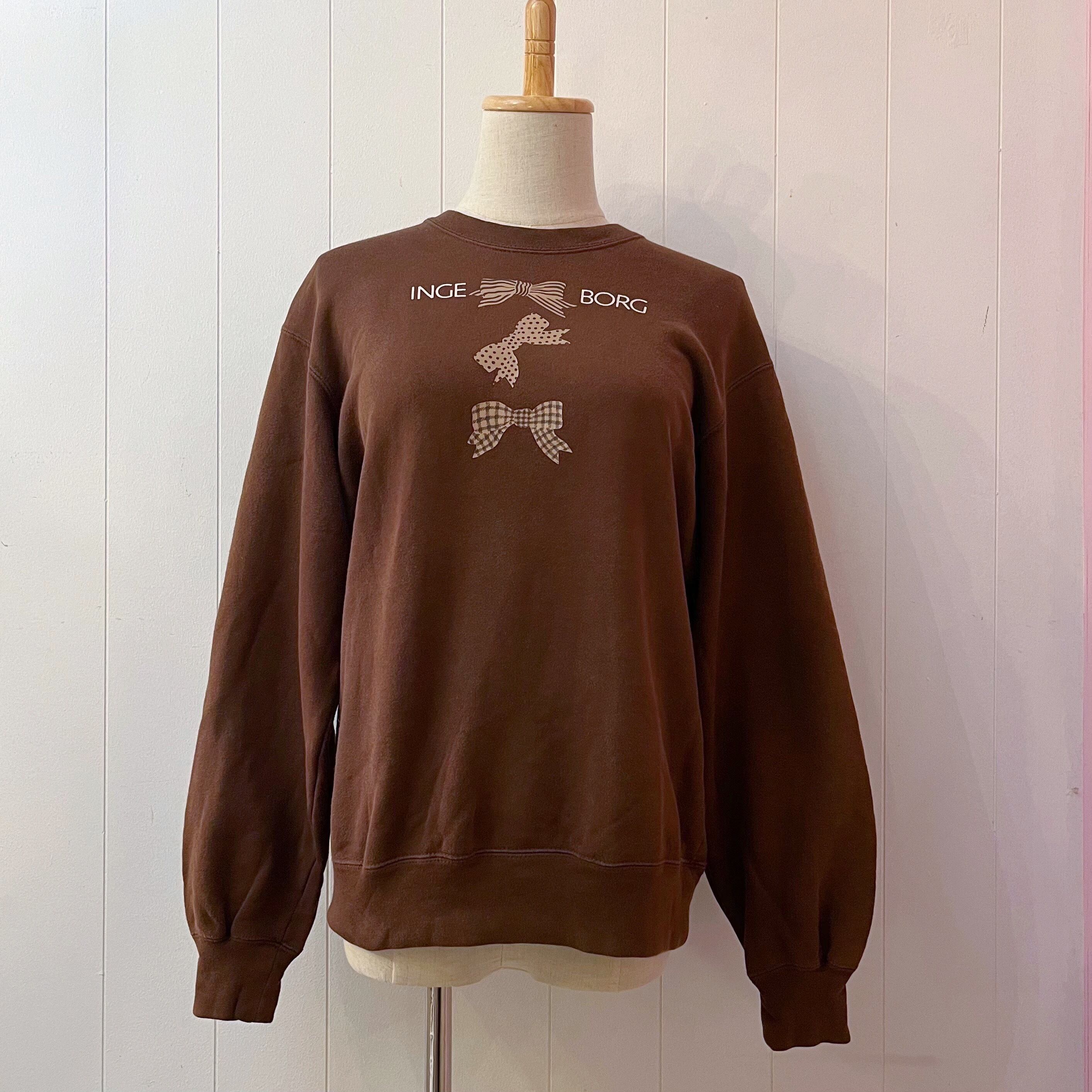 INGEBORG / chocolate brown ribbon sweat