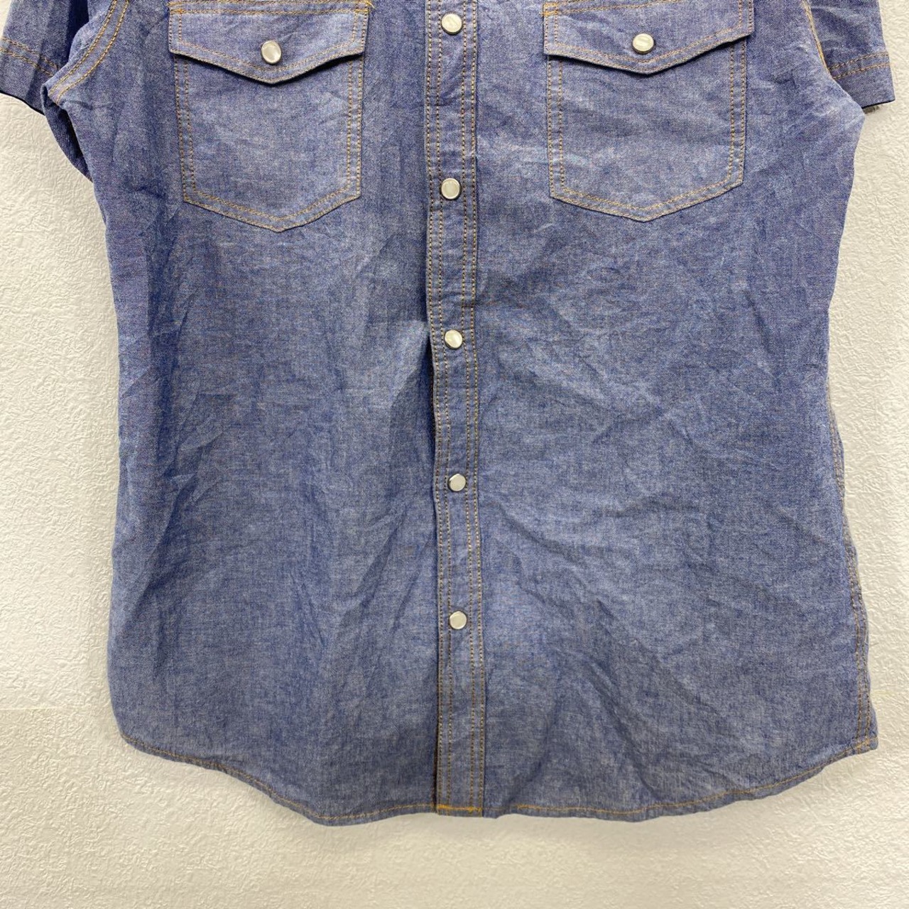 MOSSIMO 半袖ウエスタンシャツ Mサイズ モッシモ ダンガリーシャツ 