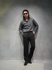 【脚長快適】ハイウエストスウェットスラックス