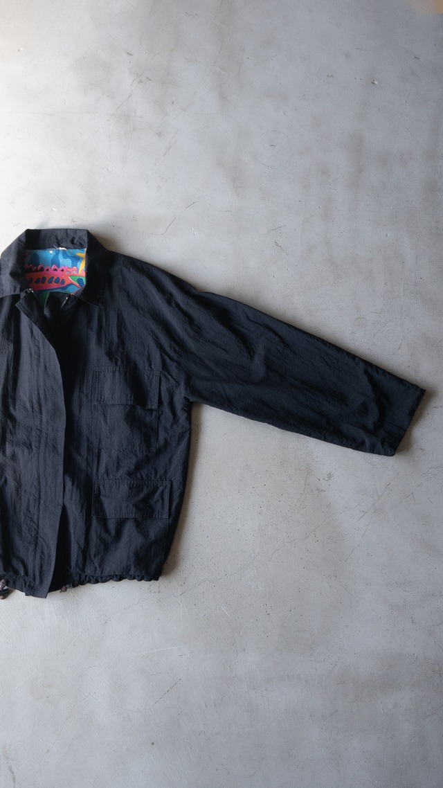 unknown vintage Black-Crazy pattern blouson