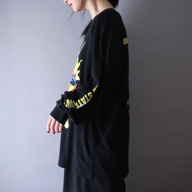 "ヒロアカ×オールマイト"  360 printed super over silhouette l/s tee