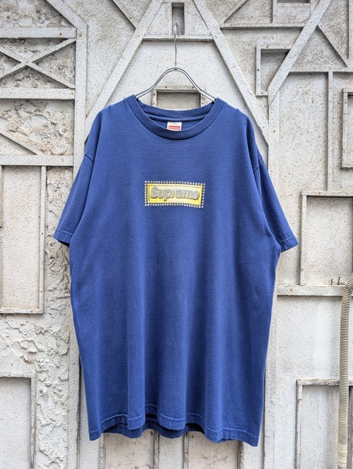 "深緑" REMAKE rhinestone box logo tee / SUPREME
