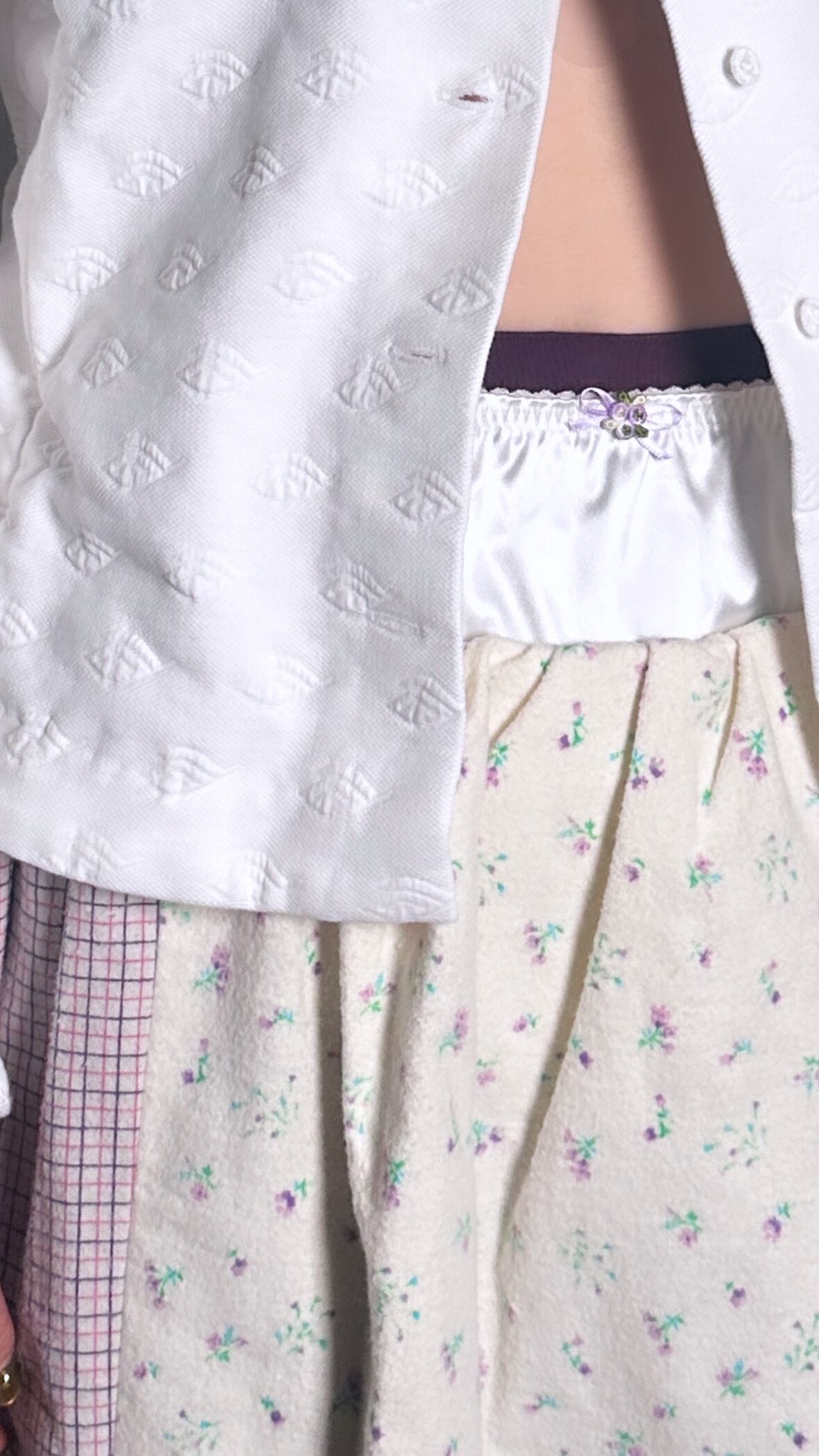 FUMIKA_UCHIDA  [DOUBLE NAPPED FLORAL MIDI SKIRT]