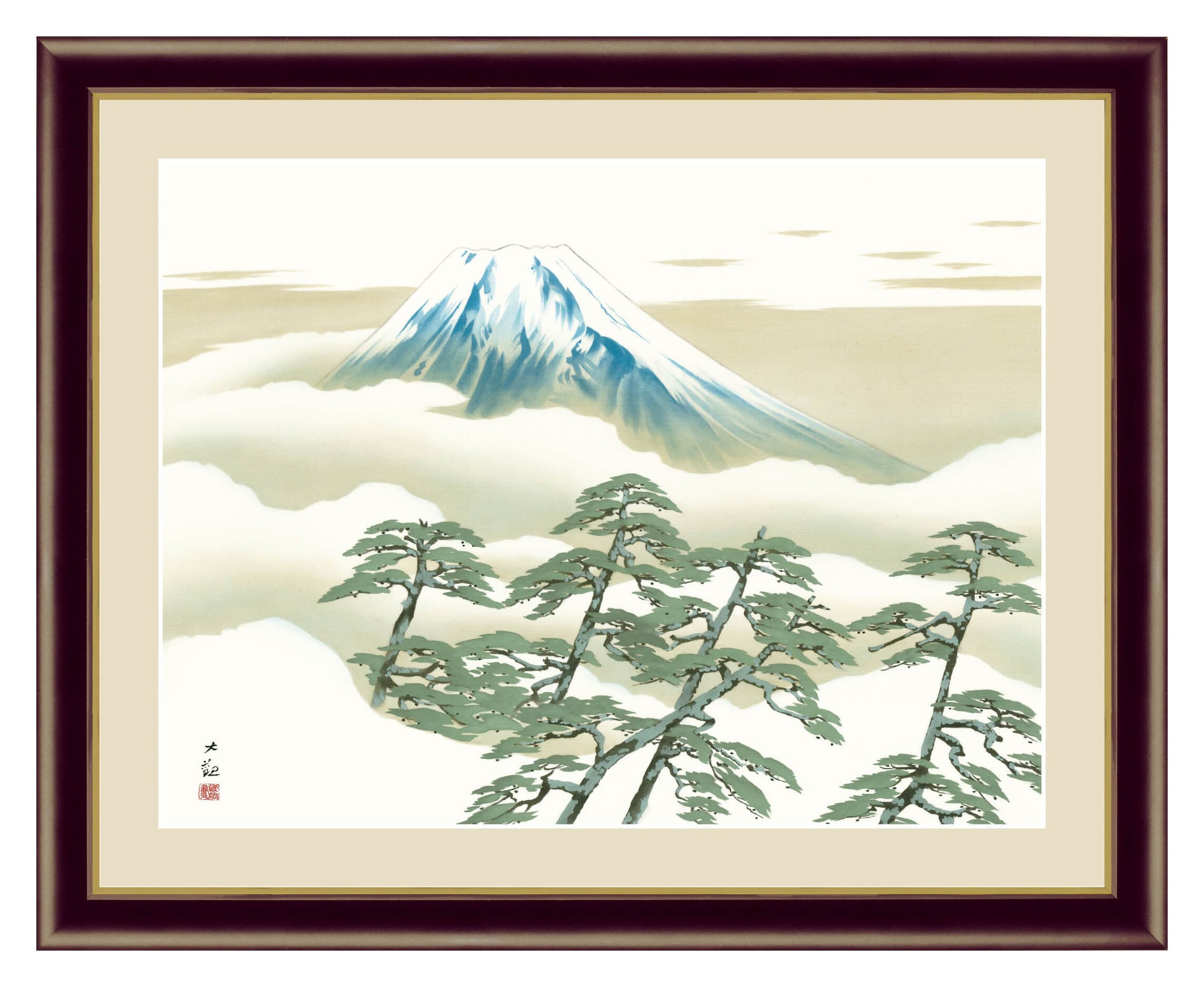 日本画 横山大観「松に富士」高精彩巧芸画 | アートショップフォームス