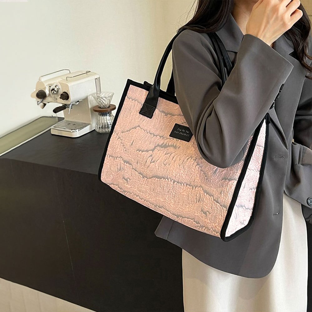 スクエア トートバッグ レディース 韓国 A4 大容量 大人 きれい