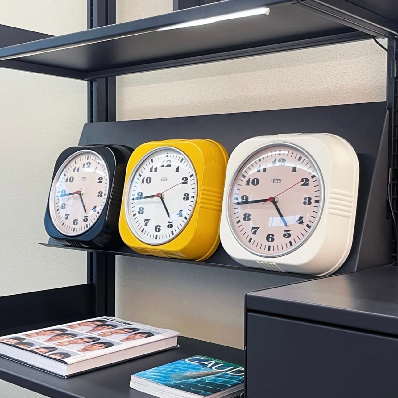 1973 retro square clock 3colors / レトロ スクエア クロック