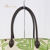 フラダンス 小物 バッグ ホワイト系 マウナロア モンステラ柄 プルメリア柄 ハワイアンプリント アロハ フラ ダンス レッスン 練習 花柄 トートバッグ Maunaloa ブラウン系 グリーン系 白 茶 黄緑 かわいい おしゃれ 華やか バッグ トート ハワイアン トロピカル カジュアル デザイン 可愛い