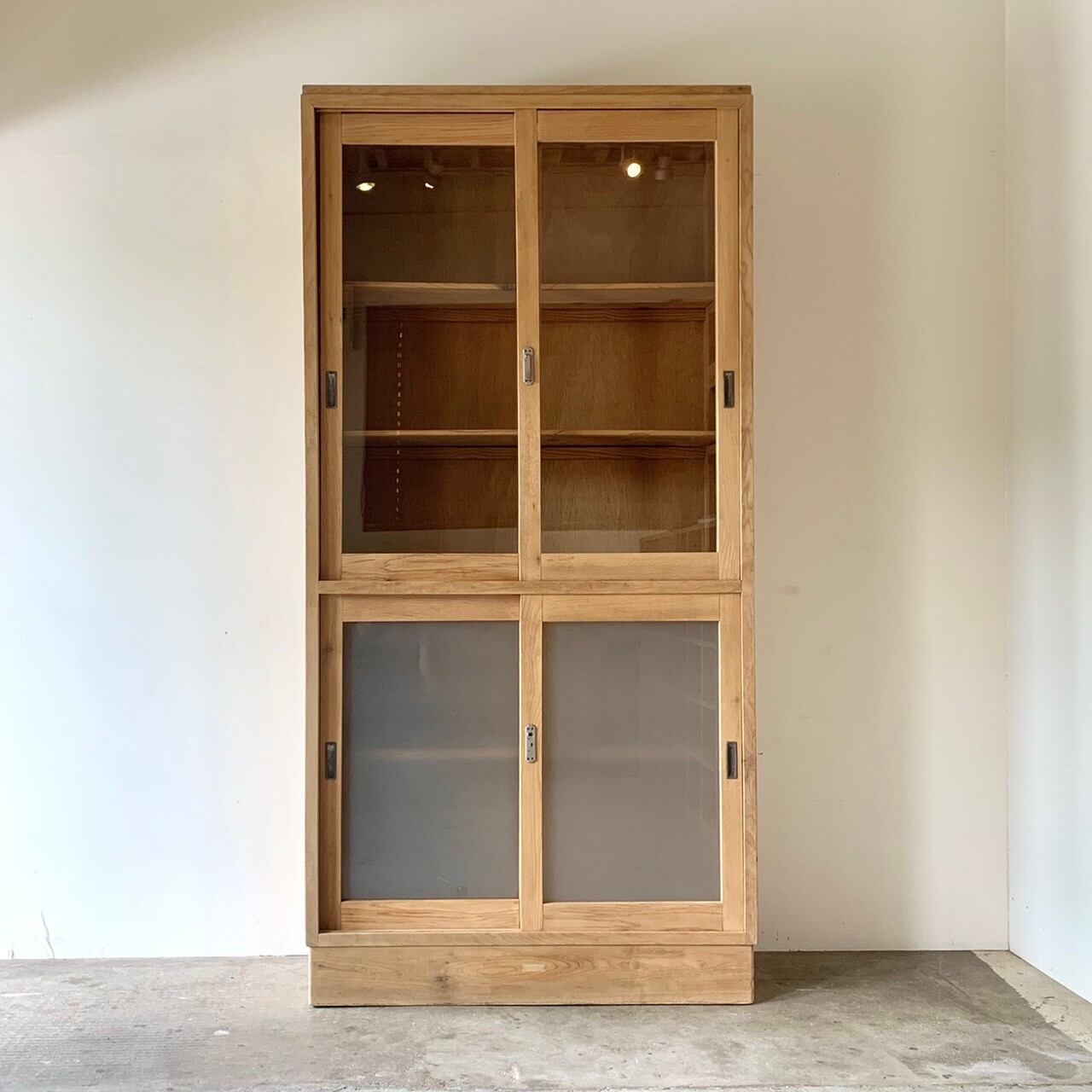 キャビネット　ガラスケース　古家具　0500