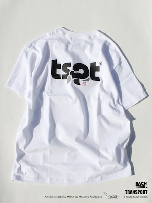 EACHTIME.×TRANSPORT×MHAK "TSPT" T-SHIRT WHITE