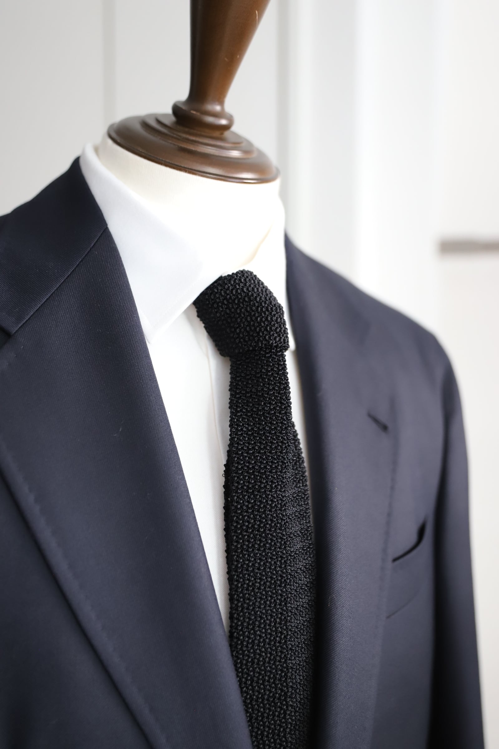 新品】MINTENS special silk knit tie made in Germany BLACK