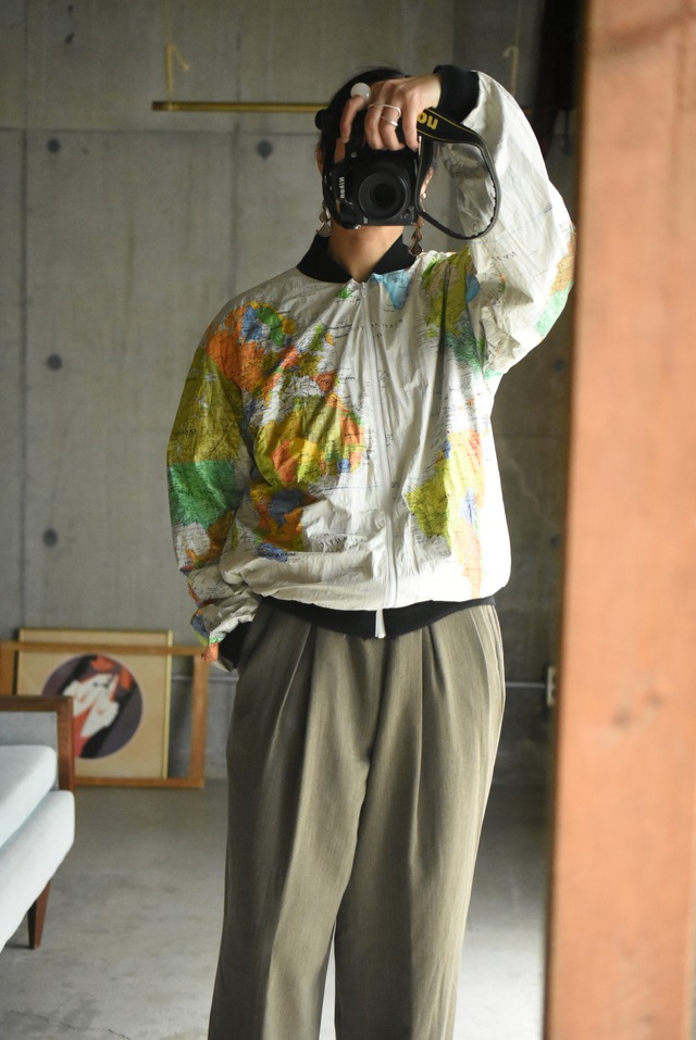 OK／80-90's "WEARIN THE WORLD" paper jacket／made in usa