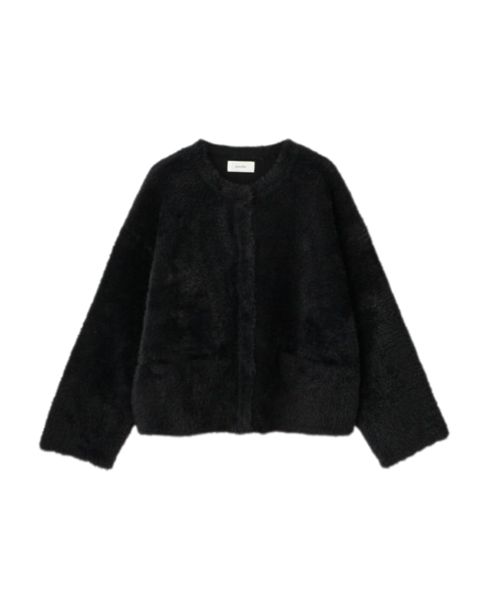 【sosotto】フェイクファーニットカーデ / BLACK / 42553513