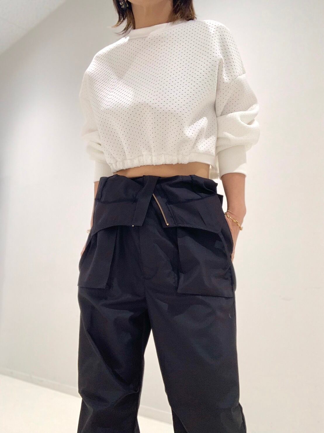 【日本製】パンチングダンボールクロップドTOPS