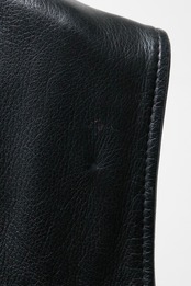 Roots black leather vest