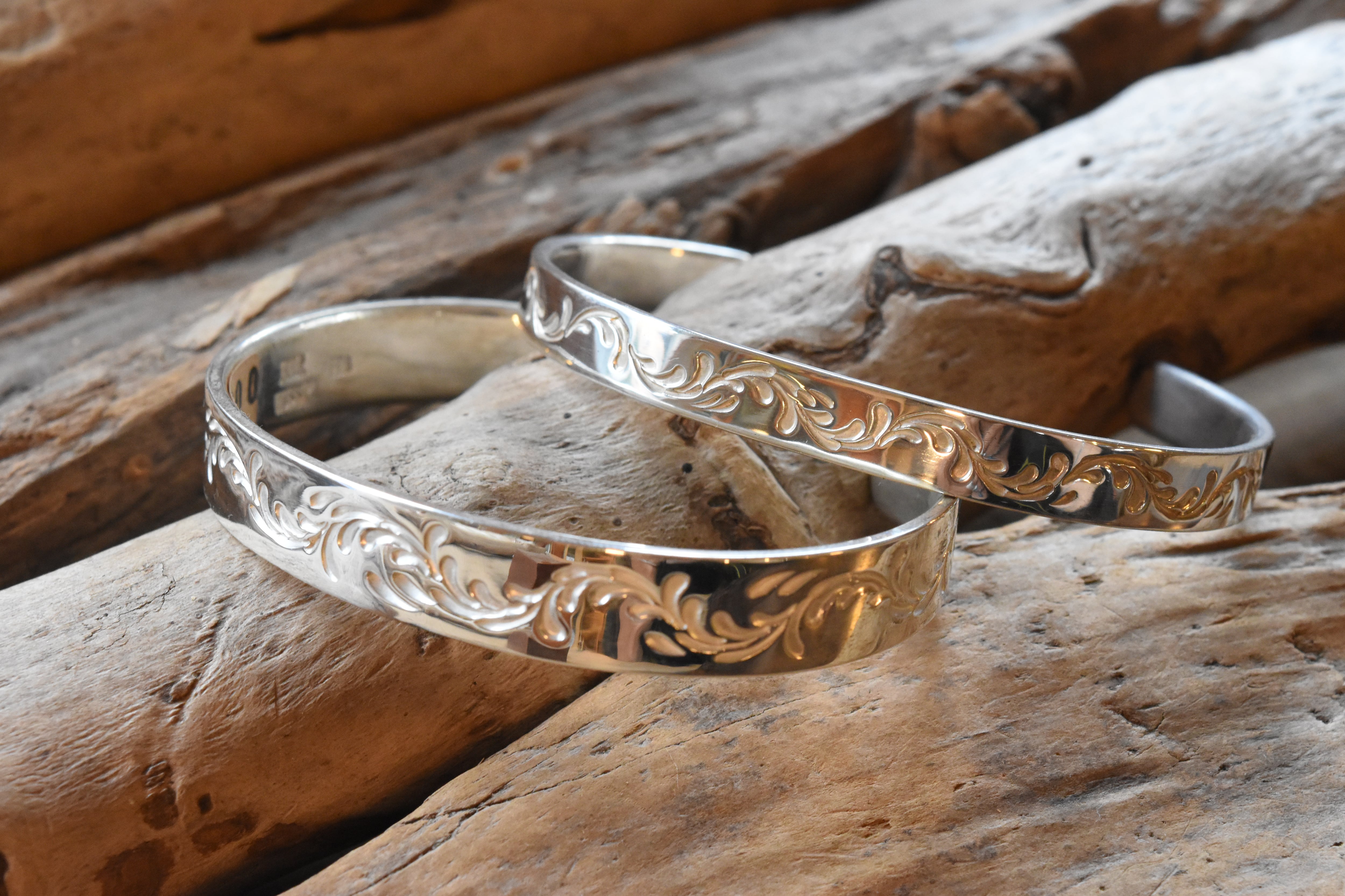 10mm】唐草バングル | FARWEST silver smith