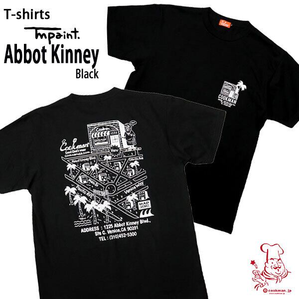 Cookman T-shirts TM Paint Abbot Kinney Black クックマン Tシャツ ブラック UNISEX 男女兼用 アメリカ