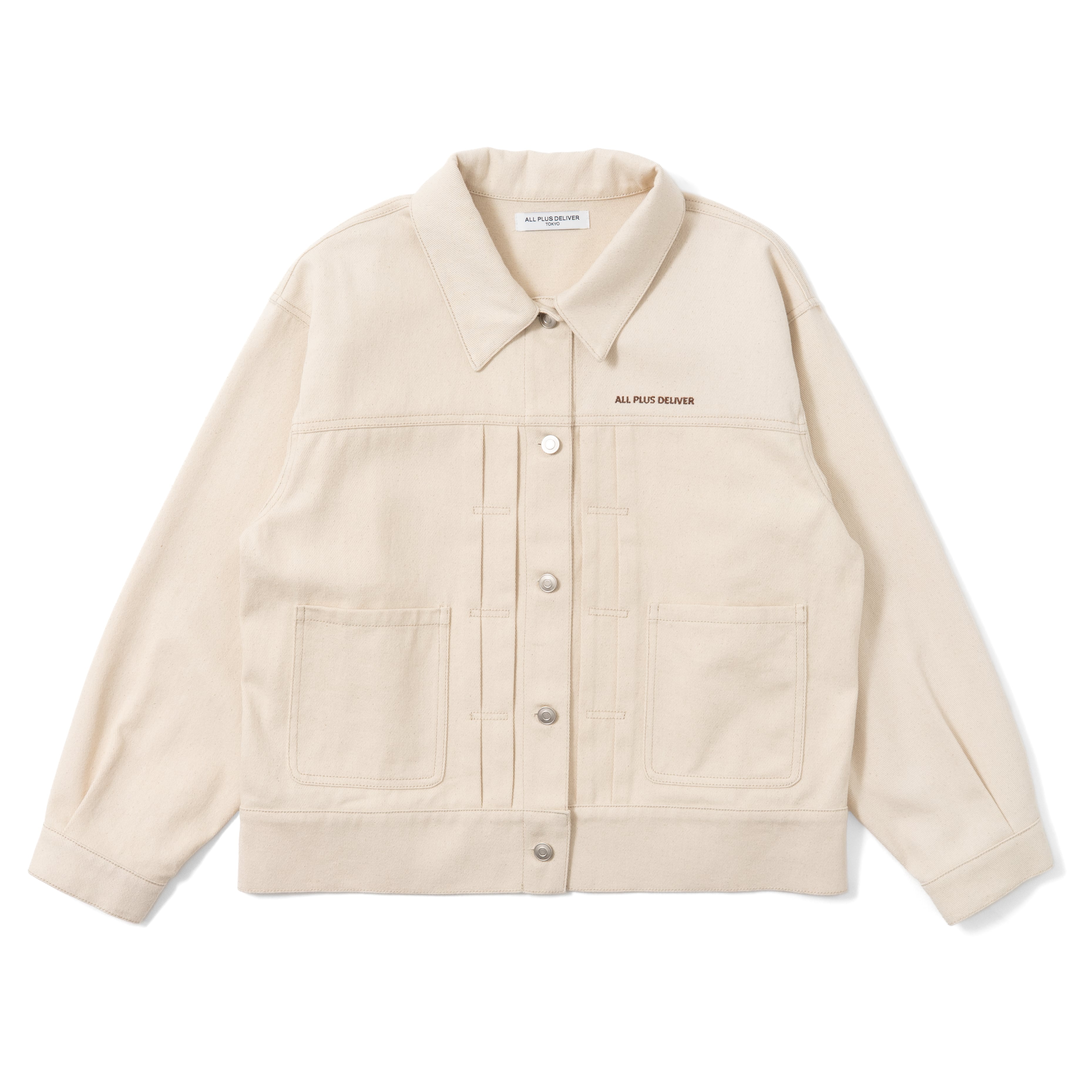 ALPSDR LOGO DENIM JACKET / IVORY