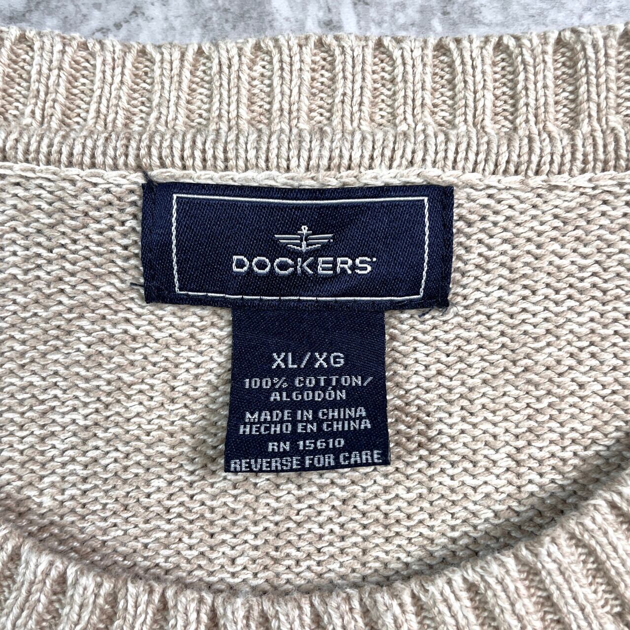 00年代 DOCKERS ドッカーズ アーガイルチェック コットンニット