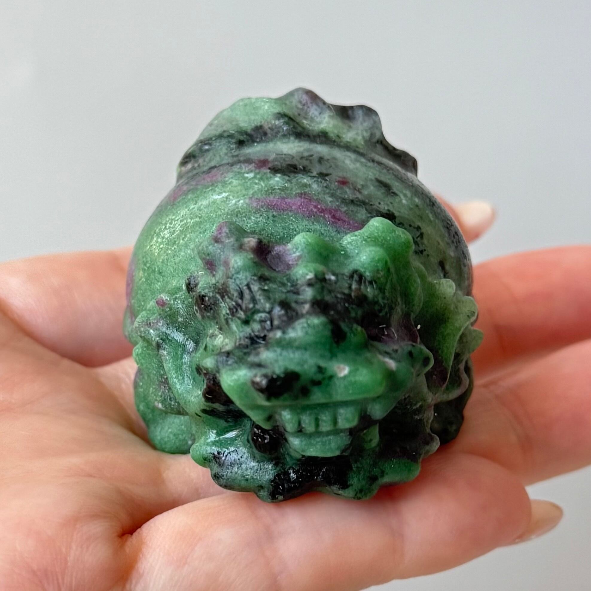 ルビーとアマゾナイト 龍亀ロングイ セットで ルビーインゾイサイト・ロングイ（龍亀） | Artemis