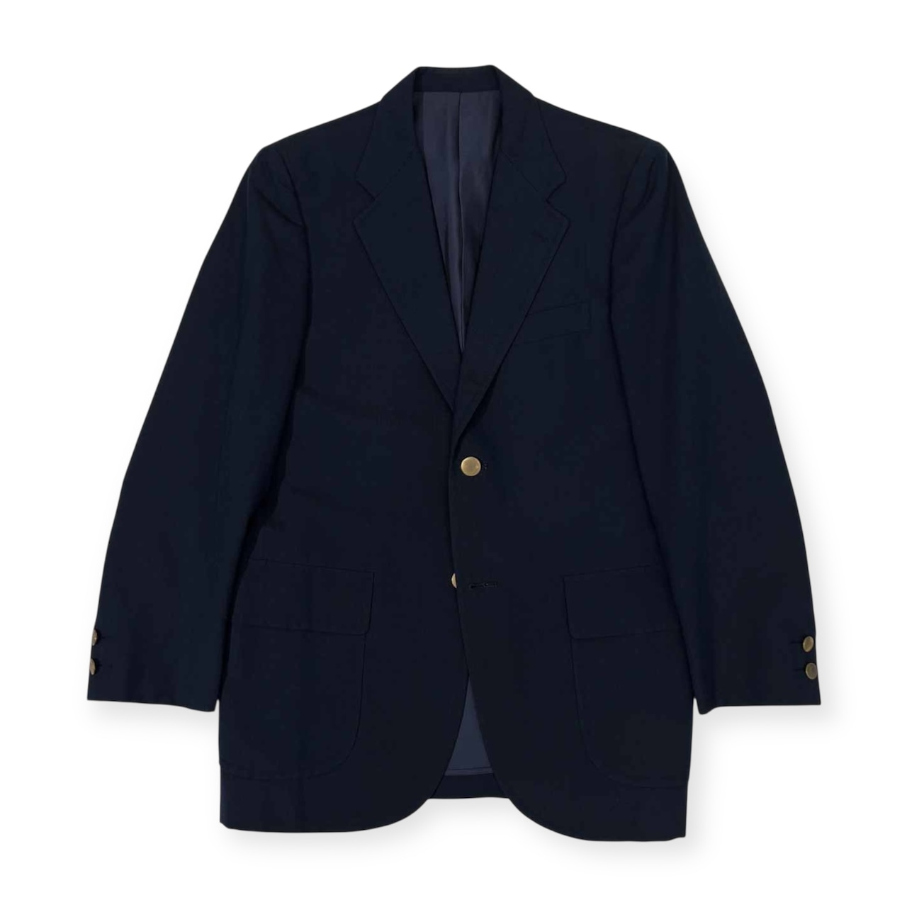 70s Kent ケント PICKLES&SHUTTLEWORK イングランド製生地 金ボタン 背抜き テーラードジャケット170-87-76/ネイビー メンズ ビンテージ VAN JAC