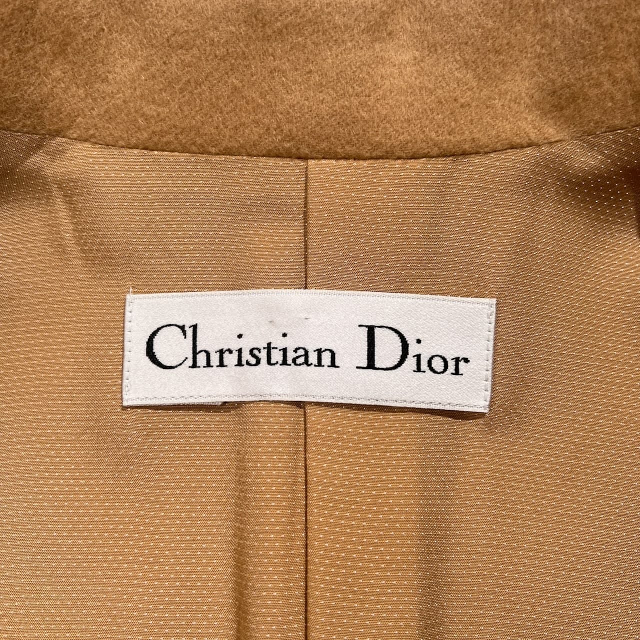 希少 レア Christian Dior クリスチャンディオール 本革 レザー 切替 カシミヤ混 セットアップ スカート スーツ/Y-TK03/上下/ビンテージ