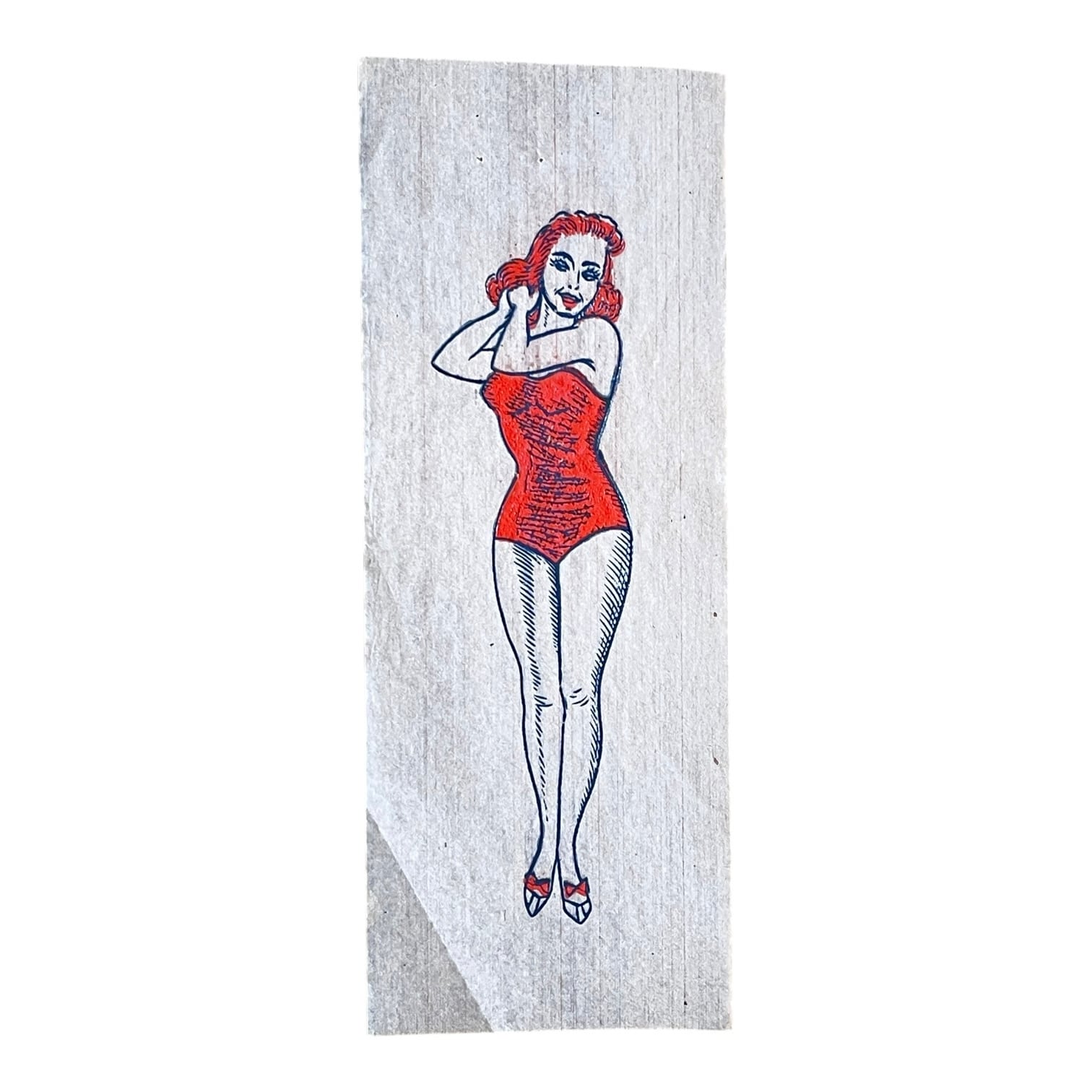 VINTAGE PINUP GIRL IRON-ON TRANSFER | Rusty Acorn Antiques