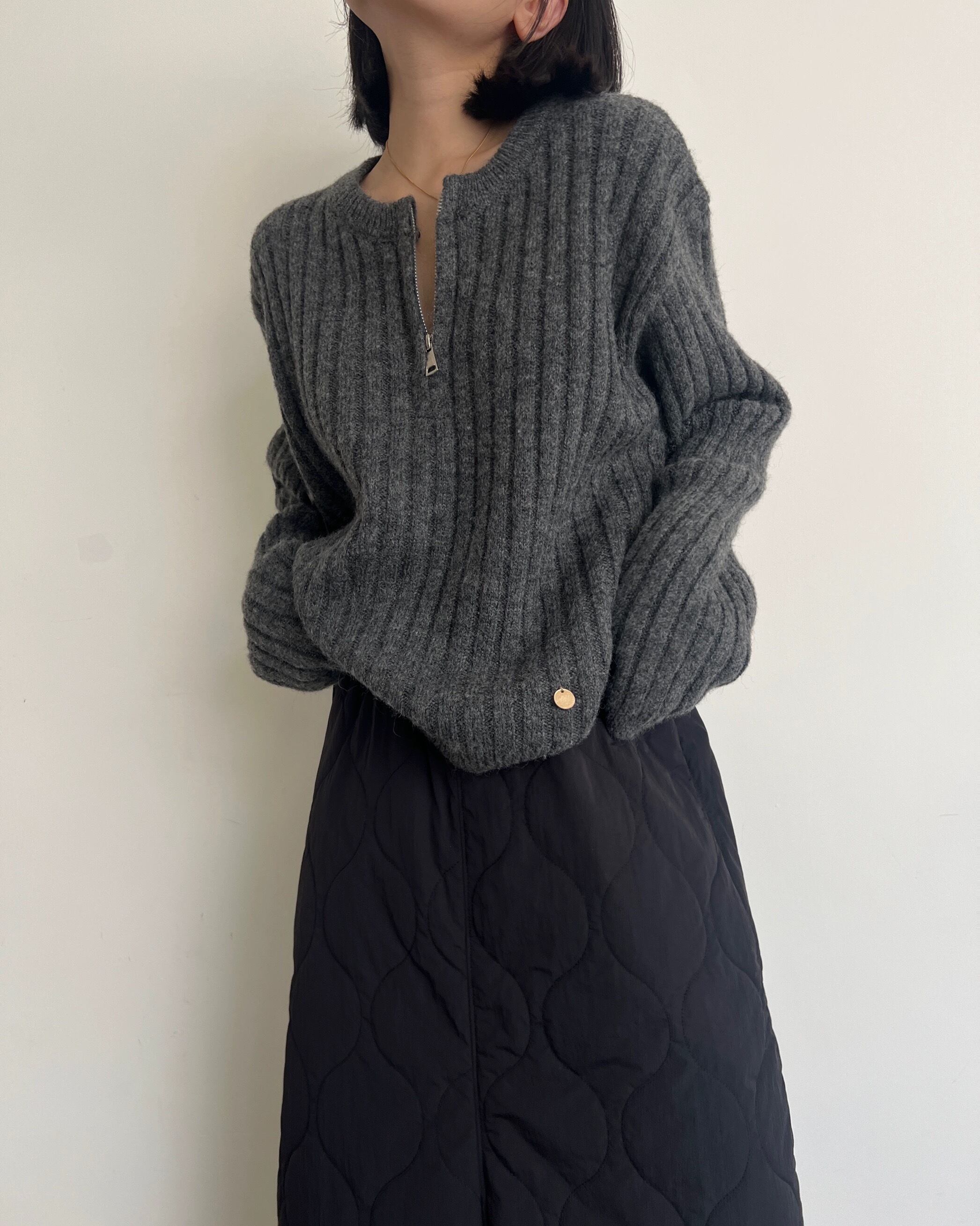 トップス myyy MOUSSY | ZIP UP RIB トップス (ニット ) |SHEL'TTER WEBSTORE