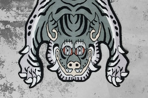 Tibetan Tiger Rug 《Lサイズ•ウール・オリジナル2・アラジングリーン261》チベタンタイガーラグ