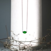 光にかざすと神秘的！ マーキス翡翠 新作！深緑翡翠 シルバー ネックレス A貨翡翠 jd_ne1187