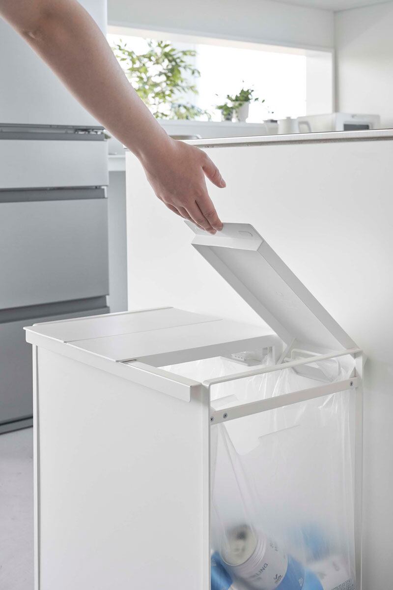 分別ゴミ箱 山崎実業 tower タワー 蓋付き目隠し分別ダストワゴン 3