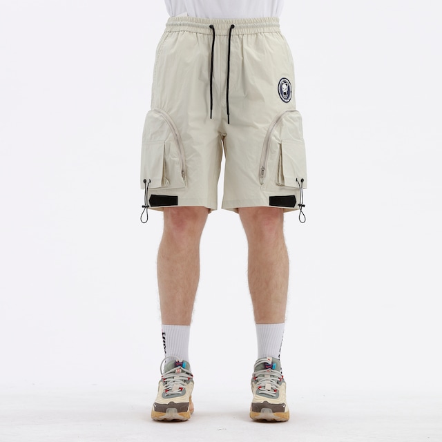 送料無料 【HIPANDA ハイパンダ】メンズ ショート パンツ MEN'S SHORT CARGO PANTS / IVORY・BLACK