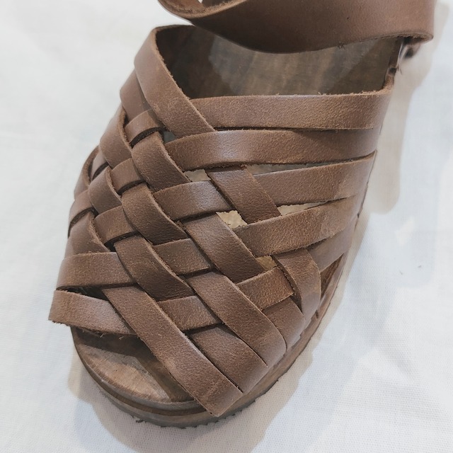 MOHEDA TOFFELN Leather mesh sabot sandal / Made in Sweden[s-588] | PREIN