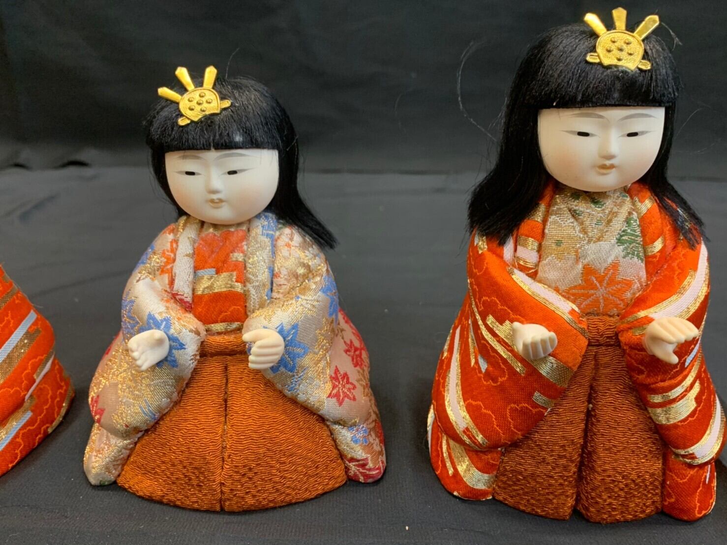 木目込み人形 15人揃い 25号 親王 水色 エボシ 木目込み人形 15人揃い 25