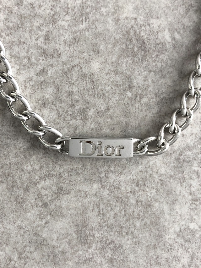 Christian Dior クリスチャン ディオール ブレスレット シルバー ロゴプレート vintage ヴィンテージ オールド cevvhs