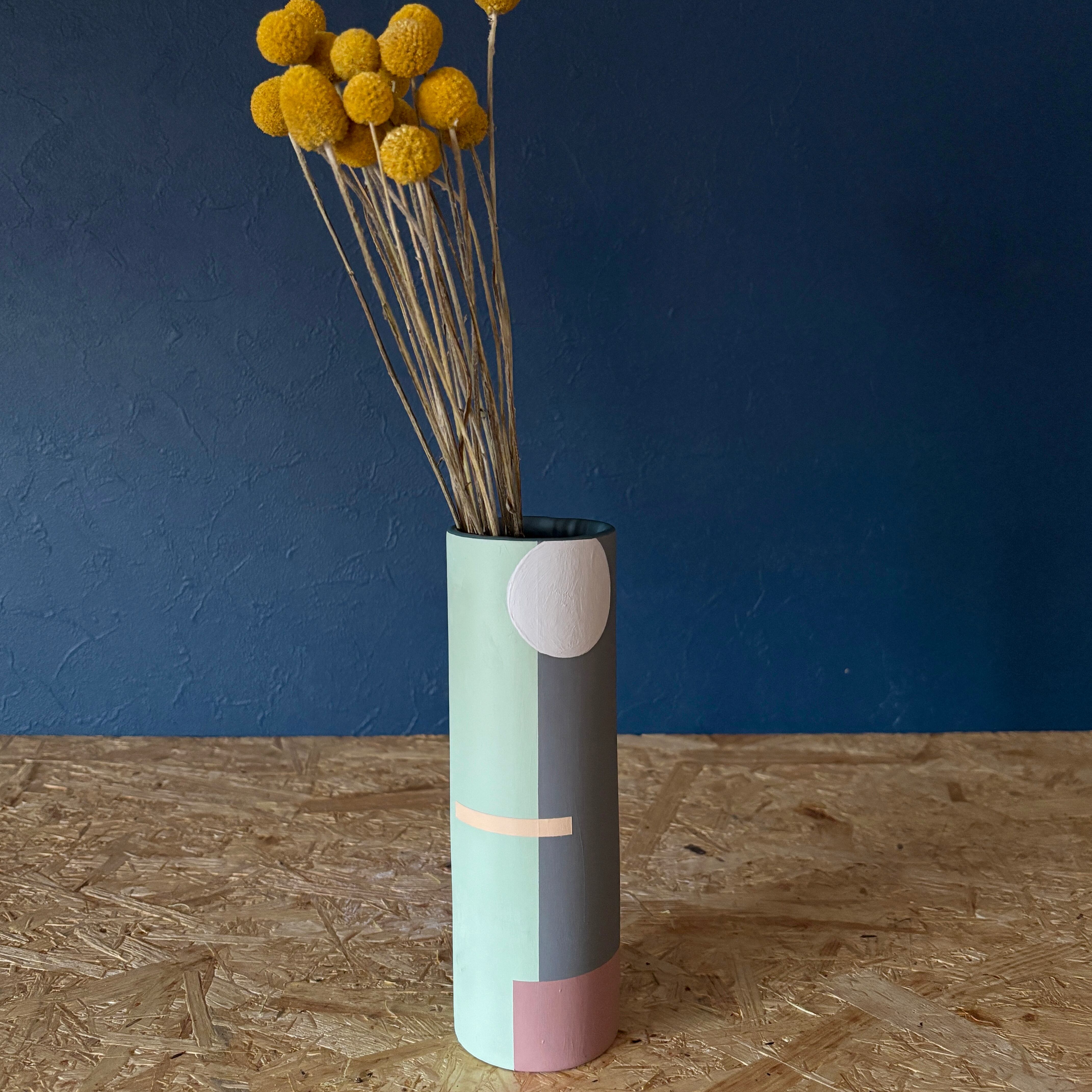 SALE価格 大きめサイズ シーグラスアート クマとうさぎ 花束をどうぞ