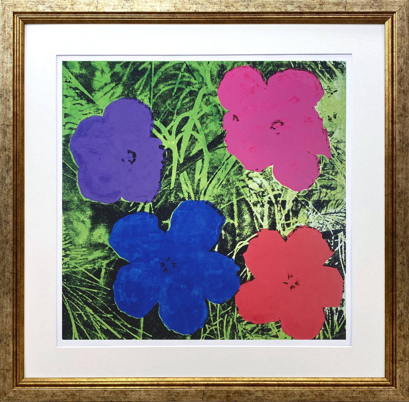 アンディ ウォーホル作品「フラワーズ,c.1964(パープル ブルー ピンク