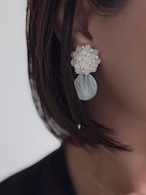 Perla（ぺルラ）ー 職人仕立てのビーズドームと白蝶貝のピアス/イヤリング