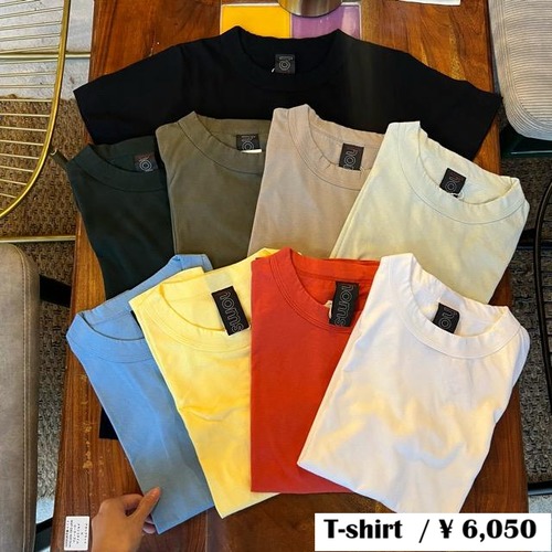homspun Jersey short-sleeved T-shirt　9Color　ホームスパン　天竺半袖Tシャツ　全9色　Tシャツ