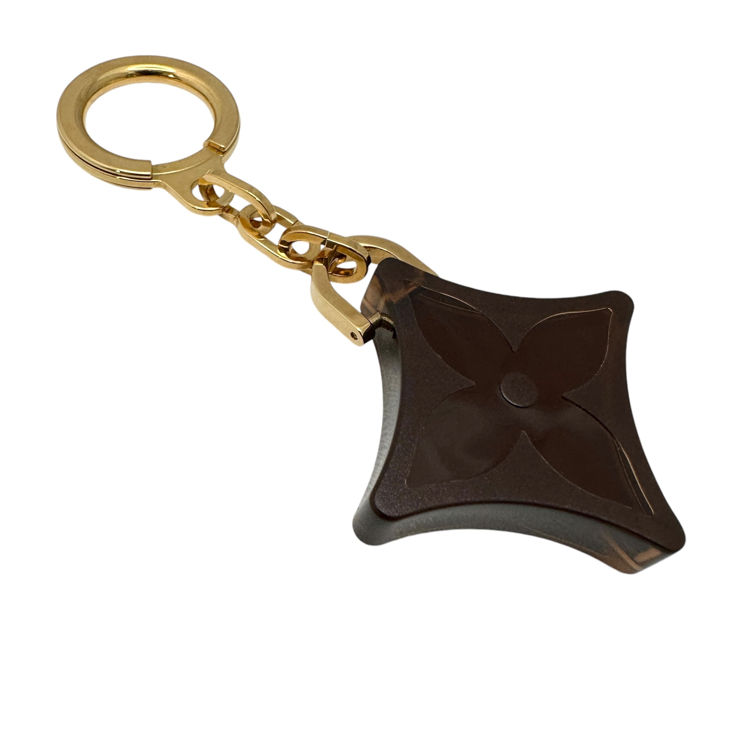 新品LOUIS VUITTON フラワーモチーフ キーホルダー LOUIS VUITTON ルイ・ヴィトン キーリング フラワーモチーフ ブラウン
