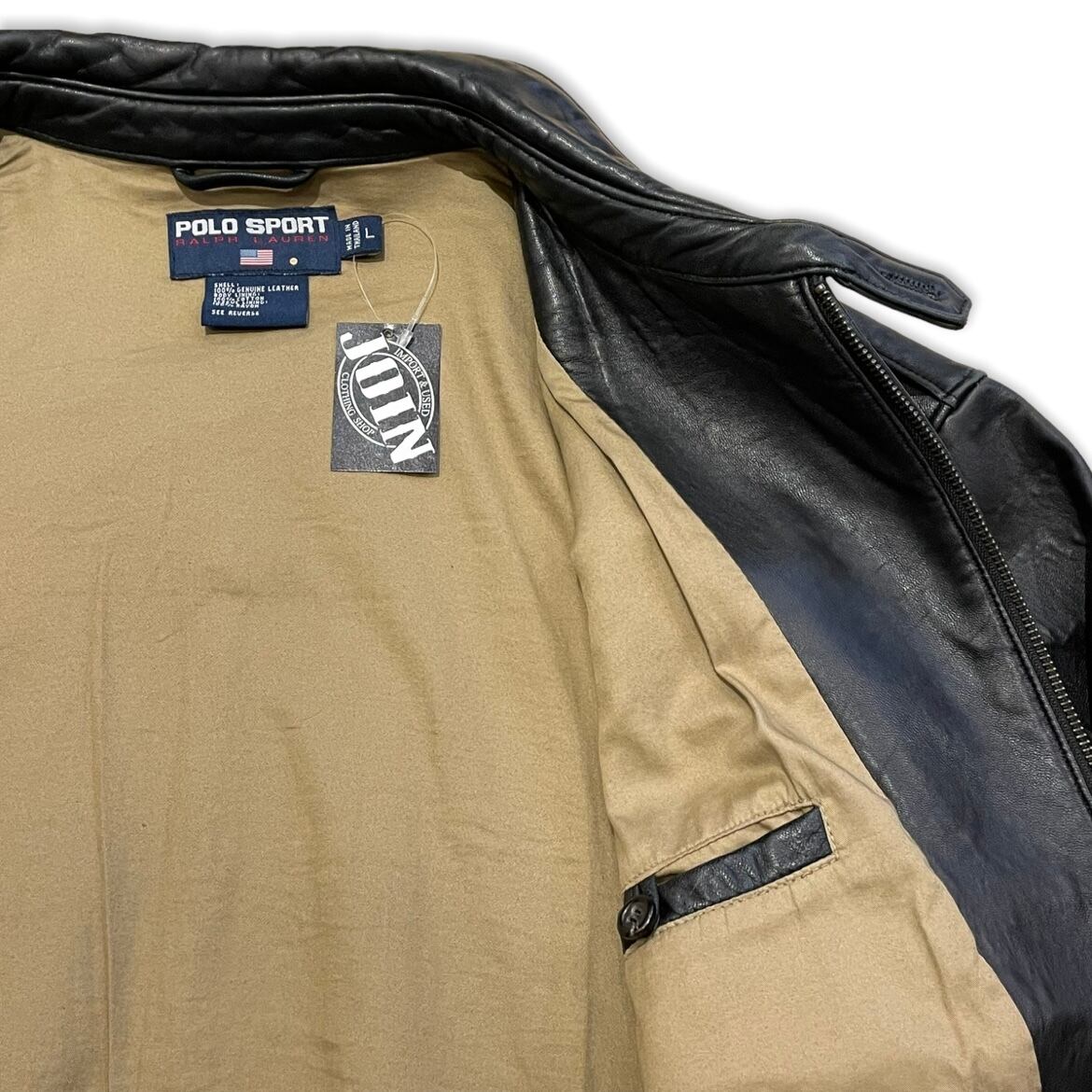 90s POLO SPORT(ポロスポーツ) Leater Jacket レザー ジャケット 90s POLO SPORT(ポロスポーツ) Leater Jacket レザー ジャケット